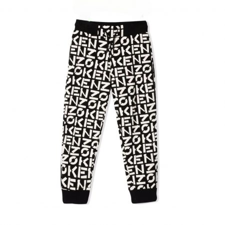 KENZO KIDS ALL-OVER LOGO TRACK PANTS