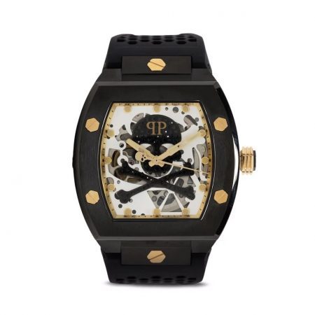 PHILIPP PLEIN THE $KELETON 44MM WATCH GOLD BLACK