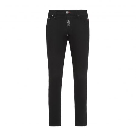 PHILIPP PLEIN DENIM TROUSERS SKINNY FIT HEXAGON