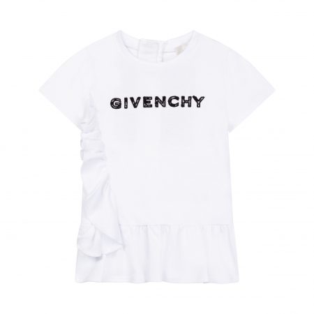 GIVENCHY KIDS LOGO PRINT FLARED T-SHIRT DRESS