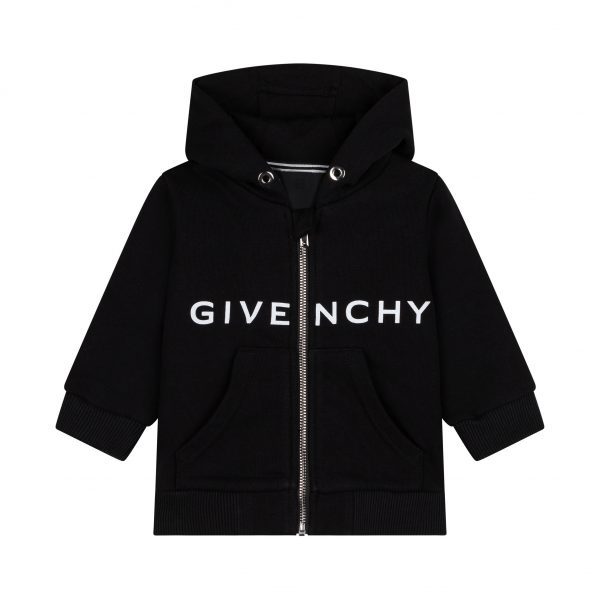 GIVENCHY HOODIE WITH ZIPPER AND BACK LOGO