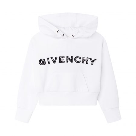 GIVENCHY KIDS LOGO-EMBROIDERED HOODIE
