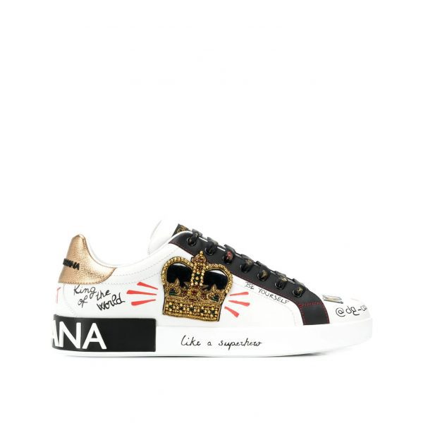 DOLCE & GABBANA PORTOFINO PRINTED SNEAKERS