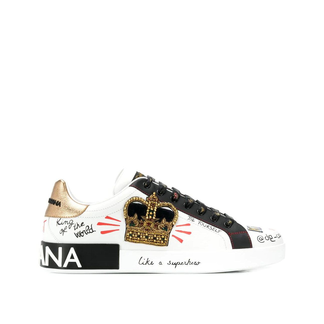 White DOLCE & GABBANA LOGO LOW TOP SNEAKERS at best price in Surat | ID:  2849253116762