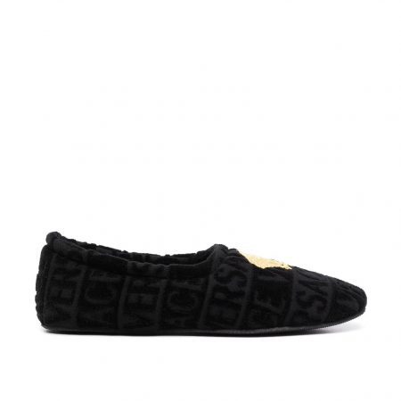 VERSACE MONOGRAM MEDUSA MOTIF SLIPPERS