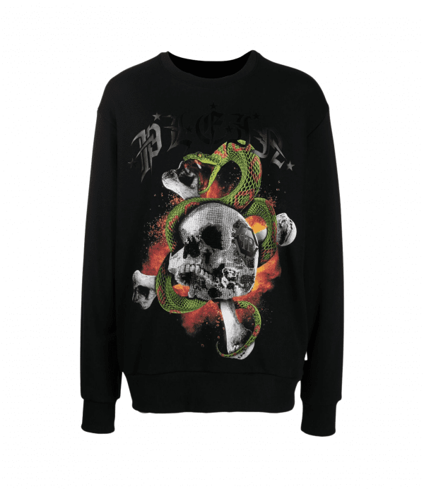 PHILIPP PLEIN SNAKE LONGSLEEVED SWEATSHIRT