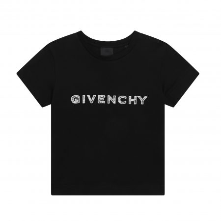 GIVENCHY KIDS EMBROIDERED LOGO COTTON T-SHIRT