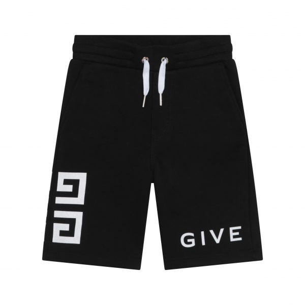 GIVENCHY KIDS LOGO-PRINT TRACK SHORTS