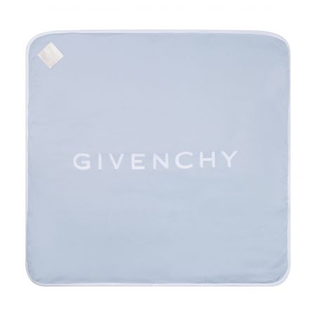 GIVENCHY LIGHT BLUE AND WHITE BLANKET FOR BABY