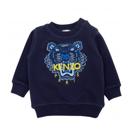 KENZO KIDS TIGER BABY SWEATSHIRT IN NAVY