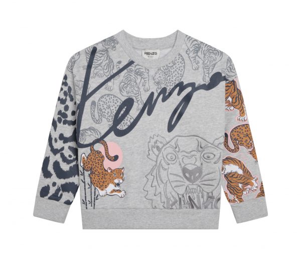 KENZO KIDS MULTI ICONS-PRINT LONG-SLEEVE SWEATSHIRT