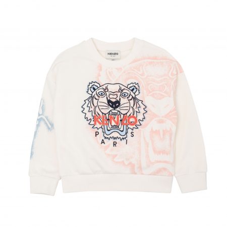 KENZO KIDS TIGER-EMBROIDERED LONG-SLEEVE SWEATSHIRT