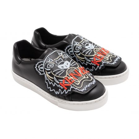 KENZO KIDS TIGER-EMBROIDERY SNEAKERS