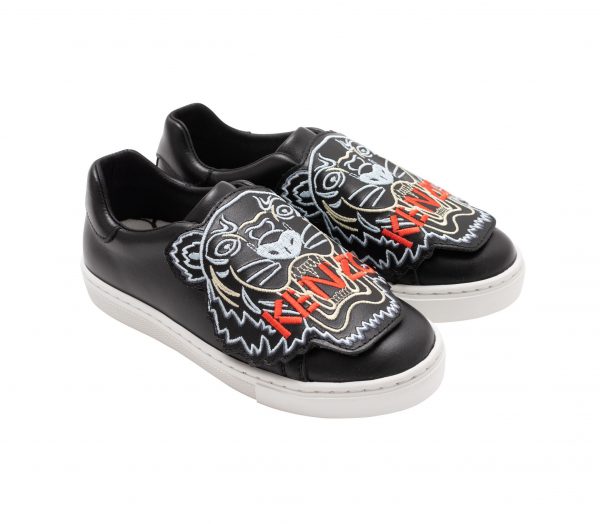 KENZO KIDS TIGER-EMBROIDERY SNEAKERS