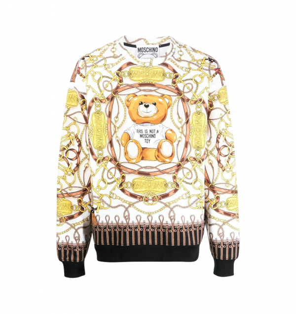 MOSCHINO COUTURE WITH TEDDY PRINT SWEATSHIRT