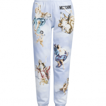 MOSCHINO LOGO-PRINT TRACK TROUSERS