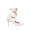 MOSCHINO LOGO-PLAQUE PATENT PUMPS