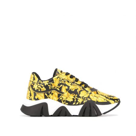 VERSACE SQUALO BAROCCO-PRINT SNEAKERS