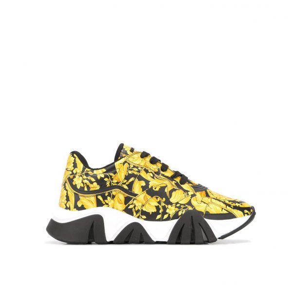 VERSACE SQUALO BAROCCO-PRINT SNEAKERS