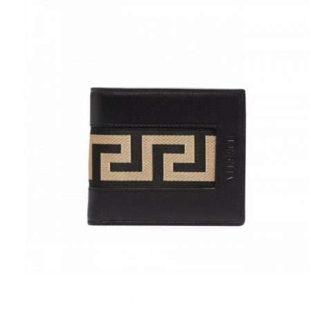 VERSACE GRECA LEATHER BI-FOLD WALLET