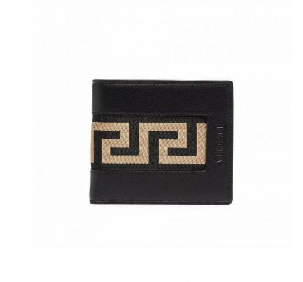 VERSACE GRECA LEATHER BI-FOLD WALLET