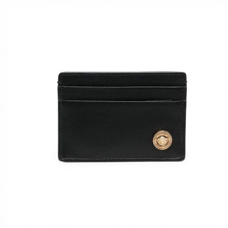 VERSACE ENGRAVED-LOGO PLAQUE CARDHOLDER