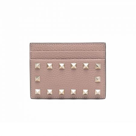 VALENTINO GARAVANI ROCKSTUD LEATHER CARDHOLDER