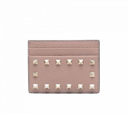 VALENTINO GARAVANI ROCKSTUD LEATHER CARDHOLDER