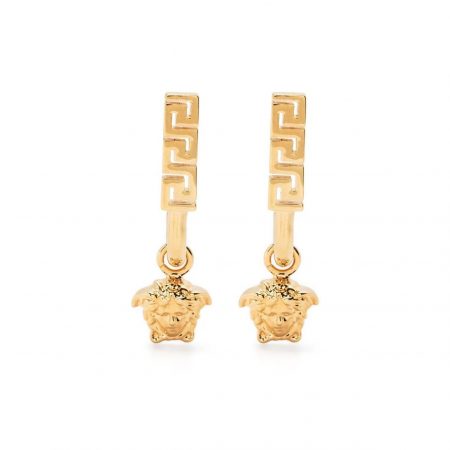 VERSACE GRECA MEDUSA DROP EARRINGS