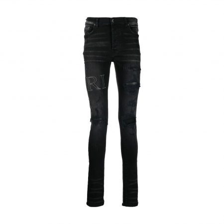 AMIRI LOGO-PATCH SLIM-FIT JEANS