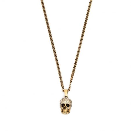 ALEXANDER MCQUEEN SKULL EMBELLISHED CHARM NECKLACE