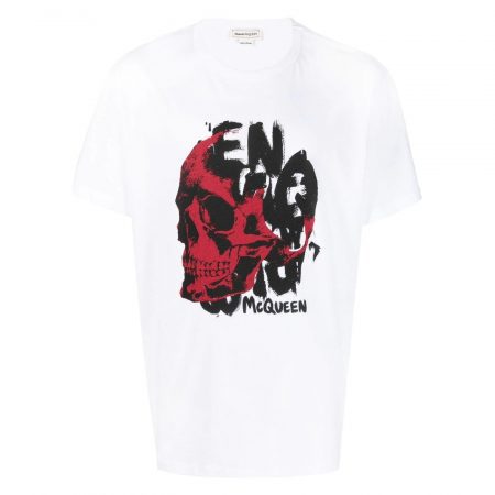 ALEXANDER MCQUEEN SKULL-PRINT COTTON T-SHIRT