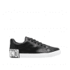 MOSCHINO LOGO-PRINT LEATHER SNEAKERS