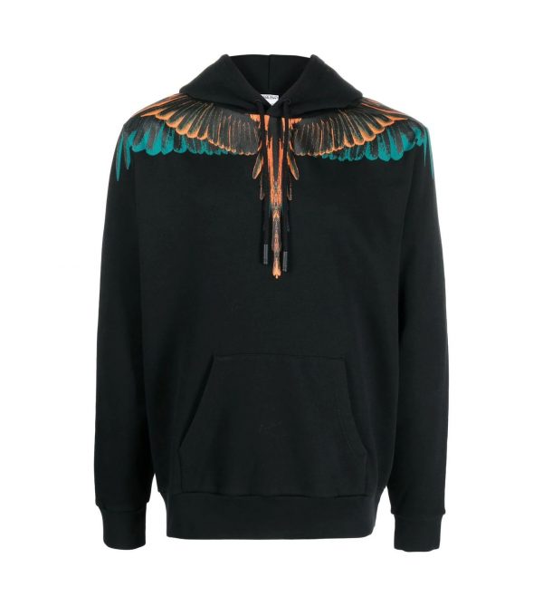 MARCELO BURLON COUNTY OF MILAN WINGS-PRINT PULLOVER HOODIE