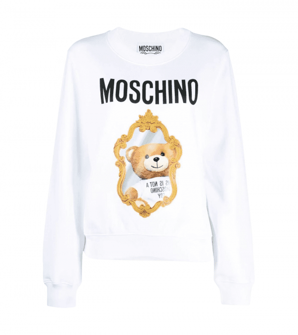 MOSCHINO TEDDY MIRROR CREW-NECK SWEATSHIRT