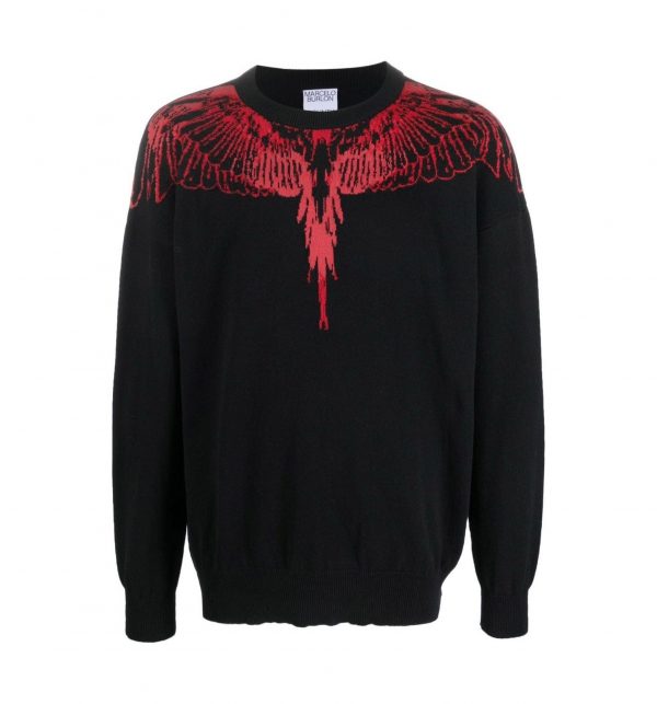 MARCELO BURLON COUNTY OF MILAN GRAPHIC-PRINT CREW-NECK JUMPER