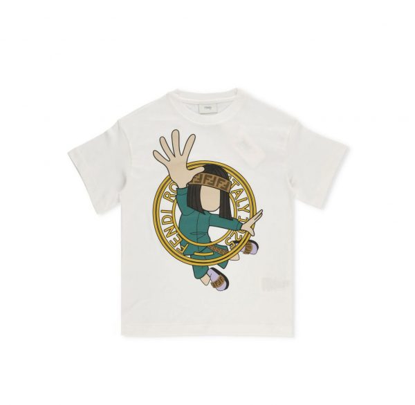 FENDI KIDS WITH LOGO T-SHIRT