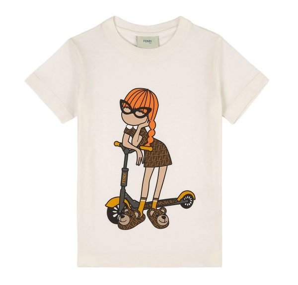 FENDI KIDS FOR GIRLS T-SHIRT