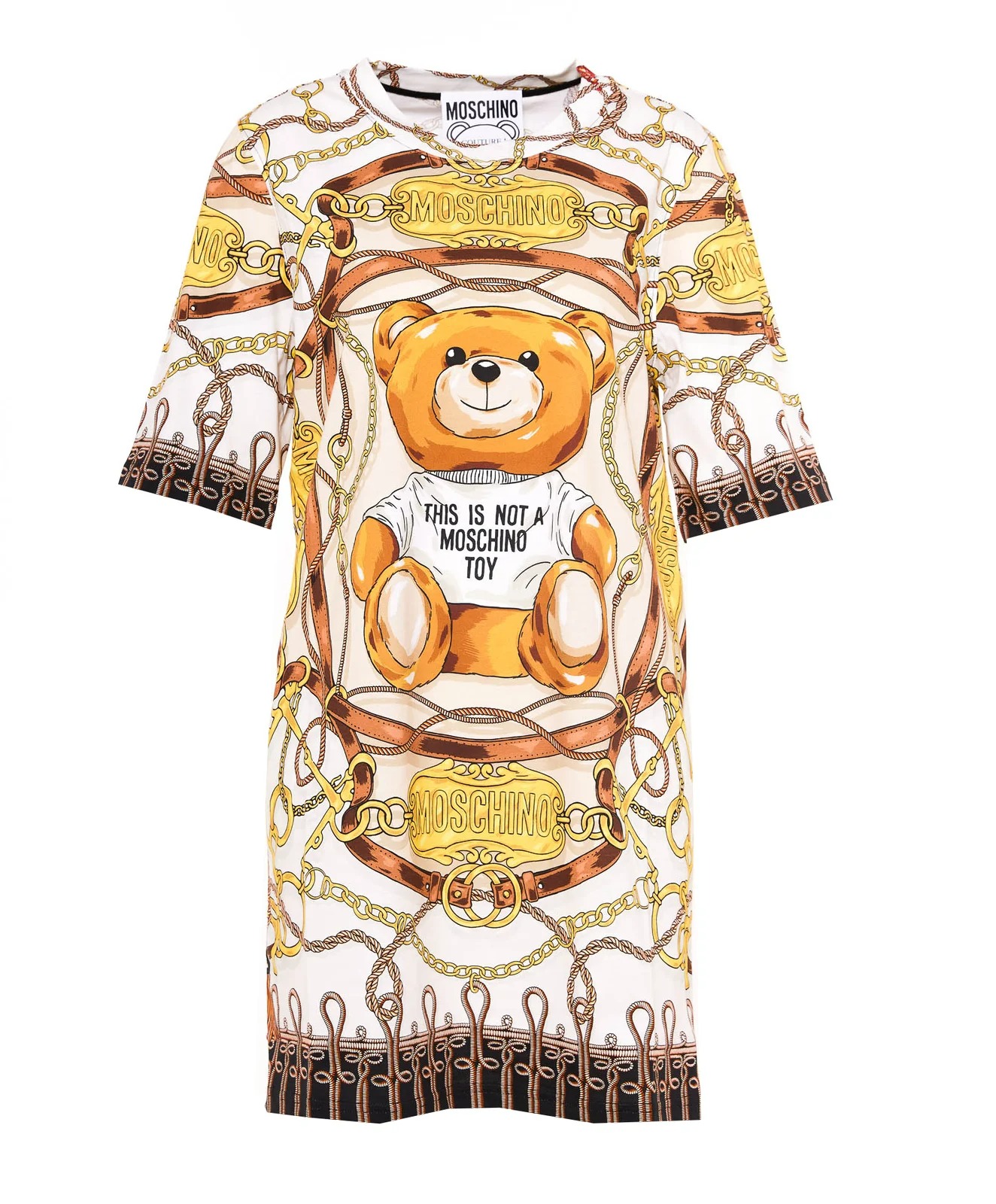 Moschino T-Shirt Dress – Gold Peach Apparel
