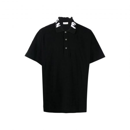 ALEXANDER MCQUEEN GRAFFITI LOGO COLLAR POLO SHIRT