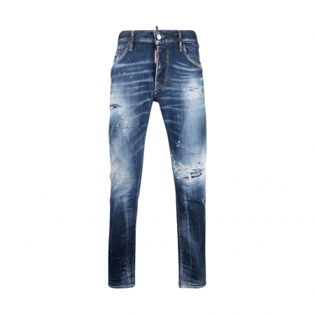 DSQUARED2 DISTRESSED SLIM-CUT JEANS