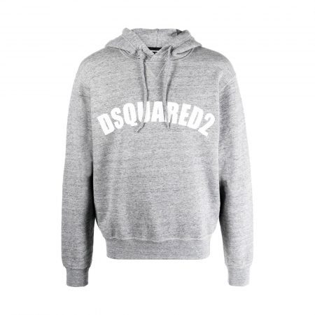 DSQUARED2 DRAWSTRING LOGO-PRINT HOODIE