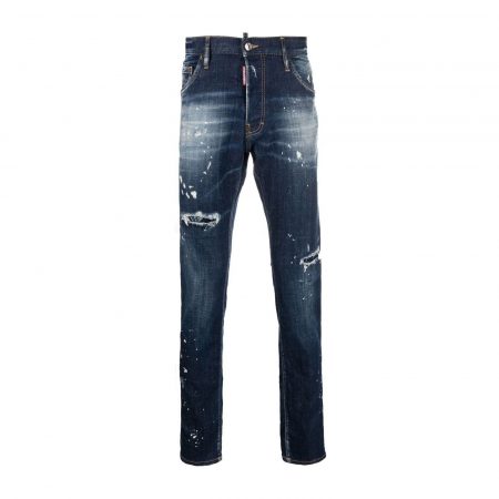 DSQUARED2 DISTRESSED-EFFECT STRAIGHT-LEG JEANS