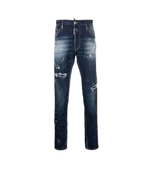 DSQUARED2 DISTRESSED-EFFECT STRAIGHT-LEG JEANS