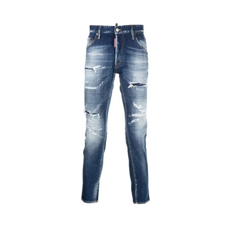 DSQUARED2 DISTRESSED-EFFECT TAPERED JEANS