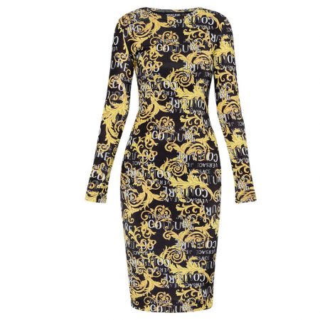 VERSACE JEANS COUTURE PATTERNED DRESS