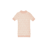 FENDI PINK AND CREAM CHENILLE MINI DRESS