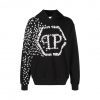 PHILIPP PLEIN SKULL AND BONES COTTON HOODIE