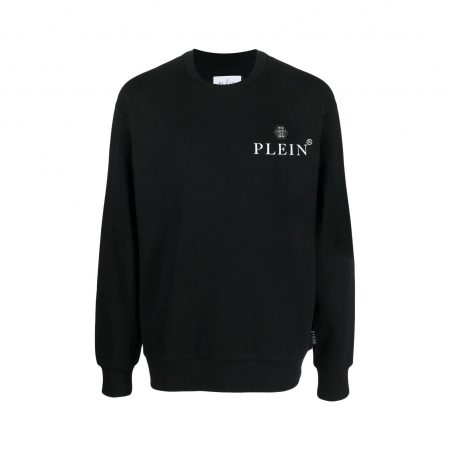 PHILIPP PLEIN LOGO-PLAQUE CREW NECK SWEATSHIRT