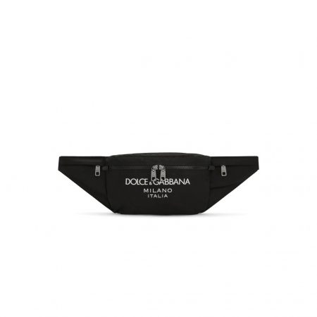 DOLCE & GABBANA LOGO-PRINT BELT BAG